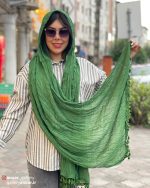 شال های الیاف طبیعی منگوله دار