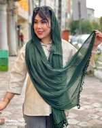 شال های الیاف طبیعی منگوله دار - Image 18