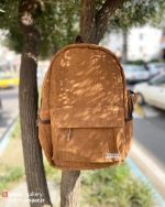 کوله پشتی مخمل کبریتی ست با جامدادی - Image 13