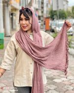 شال های الیاف طبیعی منگوله دار - Image 19