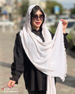 شال الیاف طبیعی منگوله دار - Image 11