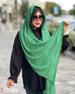 شال الیاف طبیعی منگوله دار - Image 19