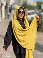 شال الیاف طبیعی منگوله دار - Image 6
