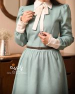 مانتو پیراهنی سرمه (آبی روشن)