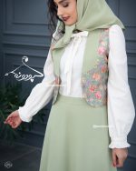 ست شومیز و ژیله و دامن گلناز - Image 7