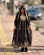 مانتو پیراهنی سنتی سرو ( مدل 3 )