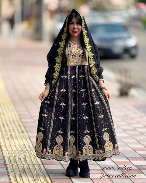 photo-output مانتو پیراهنی سنتی سرو ( مدل 1رنگ مشکی ) - Image 1
