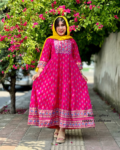 photo-output-3 مانتو پیراهنی سنتی سرو ( رنگ صورتی ) - Image 1