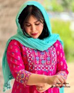 مانتو پیراهنی سنتی سرو ( رنگ صورتی ) - Image 4