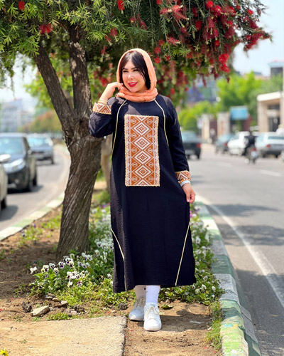 photo-output مانتو سنتی بابوس ( کرم قهوه ای ) - Image 1