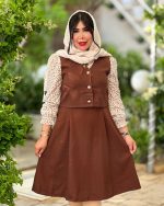 پیراهن گلناز ( قهوه ای )