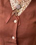 پیراهن گلناز ( قهوه ای ) - Image 3