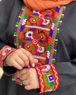 مانتو پیراهنی سنتی نارین (مشکی) - Image 3