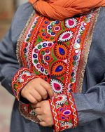 مانتو پیراهنی سنتی نارین (طوسی) - Image 4