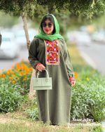 مانتو پیراهنی سنتی نارین (سبز) - Image 2