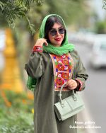مانتو پیراهنی سنتی نارین (سبز)