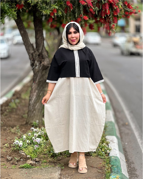 photo-output-7 سارافون و رویه بهار (مشکی ) - Image 1