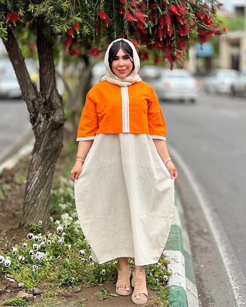 photo-output-9 سارافون و رویه بهار (نارنجی ) - Image 1