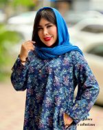 پیراهن پامچال ( سورمه ای گلدار ) - Image 3