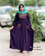 مانتو پیراهنی سِلِن (بادمجونی)