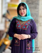 مانتو پیراهنی سِلِن (بادمجونی) - Image 3