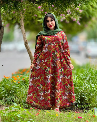 photo-output-3 پیراهن پامچال ( زرشکی گلدار ) - Image 1