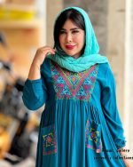 مانتو پیراهنی سِلِن (آبی) - Image 3