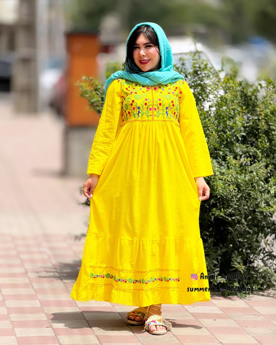 photo-output-6 مانتو پیراهنی نیلوفر (زرد) - Image 1
