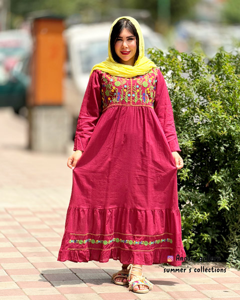 photo-output-8 مانتو پیراهنی نیلوفر (زرشکی) - Image 1