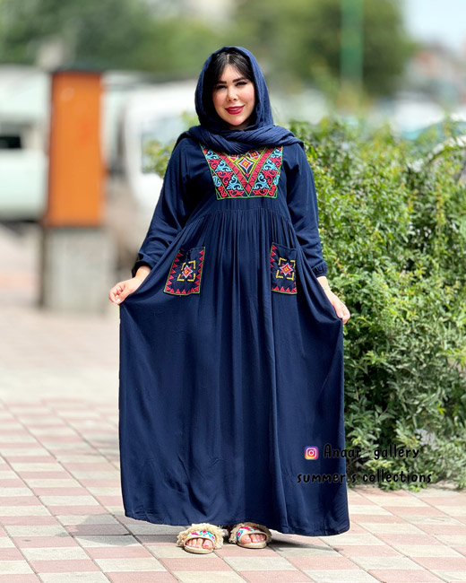 photo-output-8 مانتو پیراهنی سِلِن (سورمه ای) - Image 1
