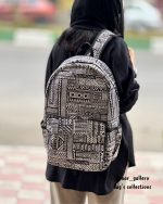 کوله پشتی ریزو طرح سفید مشکی