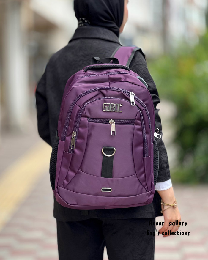 photo-output-15 کوله پشتی ساده بنفش Gaboc - Image 1