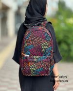 کوله پشتی ریزو طرح مشکی طرحدار