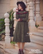 پیراهن کبریتی بابونه (سبز زیتونی)