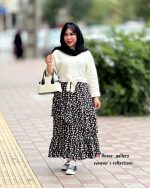ست شومیز و دامن ارکیده (بابونه)