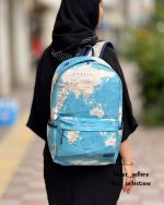 کوله پشتی ریزو طرح کره زمین آبی روشن