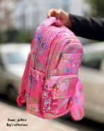 کوله پشتی بچگانه ست با جامدادی طرح پروانه - Image 2