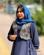 ست پیراهن و جلیقه دلسا (سورمه ای) - Image 3