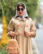 ست پیراهن و وست طناز (کرم)