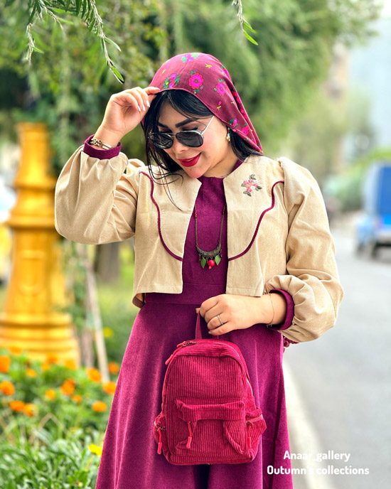 photo-output-3 کت و سارافن نبات (سارافن بنفش و کت کرم ) - Image 1