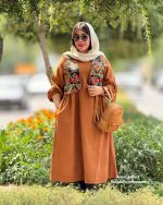 ست پیراهن و وست طناز (شتری) - Image 2