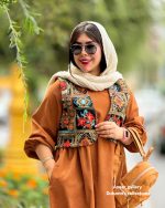 ست پیراهن و وست طناز (شتری)
