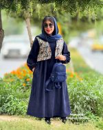 ست پیراهن و وست طناز (سورمه ای) - Image 2