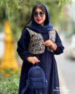 ست پیراهن و وست طناز (سورمه ای)