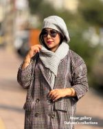 ست کلاه و شال گردن طوسی روشن