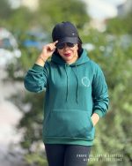 هودی داخل کرکی پشت طرحدار (سبز)