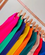 بلوز دورس پنبه لاکرا مداد رنگی - Image 6