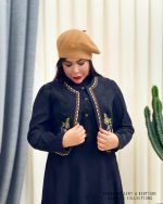 ست ژیله و پیراهن گل پونه (مشکی) - Image 2