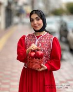 ست پیراهن و جلیقه یلدا (قرمز) - Image 2