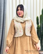 ست پیراهن و وست طناز (کرم) - Image 3
